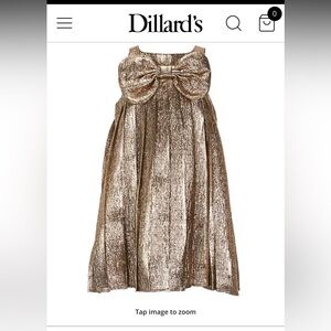 GB Girls Metallic Gold Dress size large